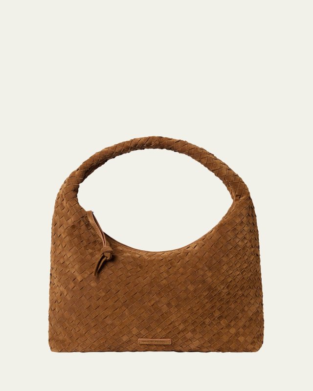 Willow Woven Suede Hobo Bag